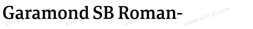 Garamond SB Roman字体转换